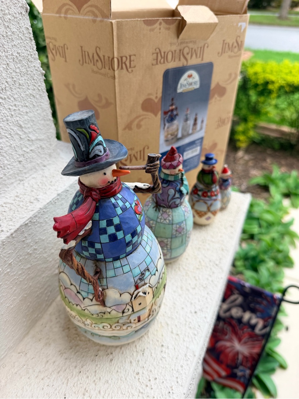 Jim Shore 4017624 Set of 4 Snowmen Nesting Boxes Heartwood Creek 2010 w Box - Picture 9 of 13